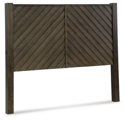 Cama Queen Arkenton con paneles, tocador y espejo