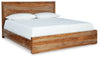 Cama Queen Dressonni con paneles, cómoda y espejo