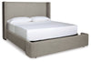 Cama California King con almacenamiento tapizada Fawnburg