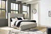 Cama California King con almacenamiento tapizada Fawnburg