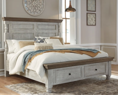 Havalance California King Poster Bed with 2 Storage Drawers