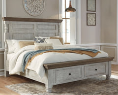 Havalance California King Poster Bed with 2 Storage Drawers