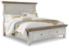 Havalance California King Poster Bed with 2 Storage Drawers