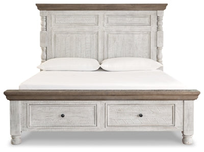 Havalance California King Poster Bed with 2 Storage Drawers