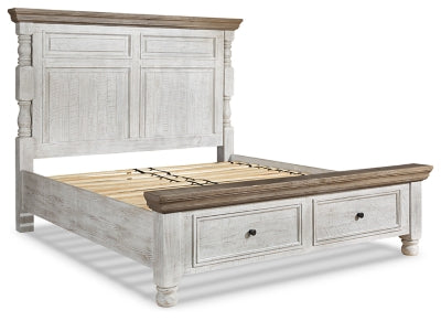 Havalance California King Poster Bed with 2 Storage Drawers