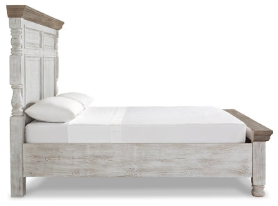 Havalance California King Poster Bed with 2 Storage Drawers