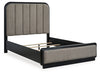 Cama Queen con paneles tapizados Rowanbeck