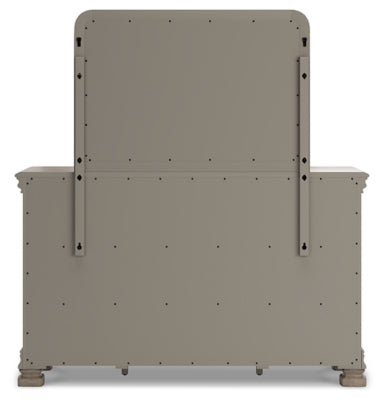 Cama tipo trineo Lexorne King, cómoda y espejo
