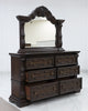 Maylee King Upholstered Bed, Dresser, Mirror, Chest and 2 Nightstands