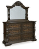 Maylee King Upholstered Bed, Dresser, Mirror, Chest and 2 Nightstands