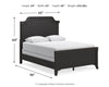 Cama Queen con paneles Welltern