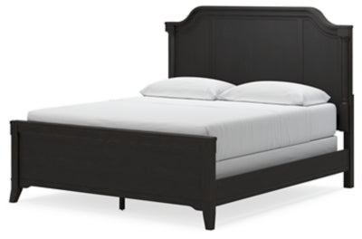 Cama California King con paneles, tocador y espejo Welltern