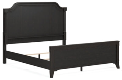 Cama California King con paneles, tocador y espejo Welltern