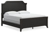 Cama California King con paneles, tocador y espejo Welltern