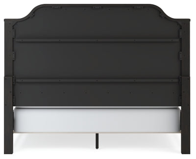 Cama California King con paneles, tocador y espejo Welltern