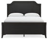 Cama California King con paneles, tocador y espejo Welltern