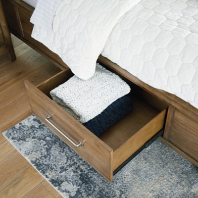 Cama Queen Cabalynn con paneles y almacenamiento