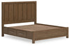 Cama California King con paneles y espacio de almacenamiento Cabalynn