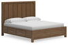 Cama California King con paneles y espacio de almacenamiento Cabalynn