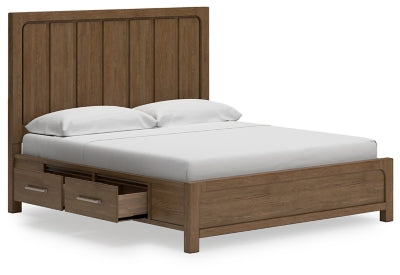 Cama King Cabalynn con paneles y almacenamiento