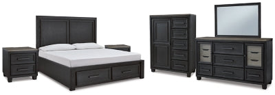Paquete de dormitorio de 8 piezas