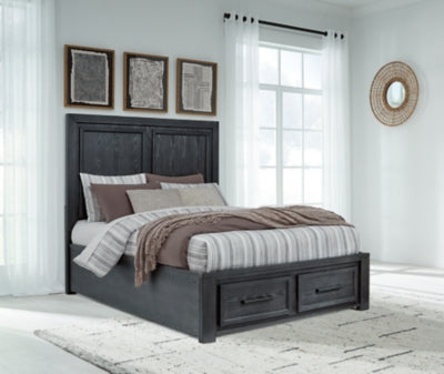 Cama Queen Foyland con almacenamiento y paneles
