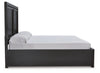 Cama King con almacenamiento, tocador, espejo, cómoda y mesita de noche Foyland Cal