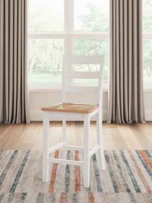 Gesthaven Counter Height Dining Table and 2 Barstools