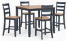 Mesa de comedor Gesthaven de altura de mostrador y 4 taburetes (juego de 5)