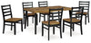 Mesa de comedor y 6 sillas Blondon (juego de 7)