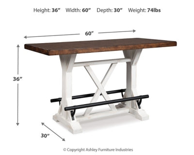 Mesa de comedor de altura de mostrador Valebeck