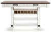 Mesa de comedor de altura de mostrador Valebeck y 4 taburetes