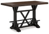 Mesa de comedor de altura de mostrador Valebeck y 4 taburetes
