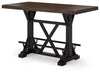 Mesa de comedor de altura de mostrador Valebeck y 6 taburetes