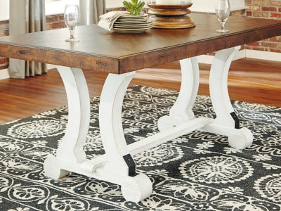 Mesa de comedor Valebeck y 8 sillas con servidor