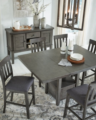 Mesa extensible de comedor Hallanden de altura de mostrador