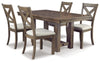 Mesa de comedor Moriville y 4 sillas
