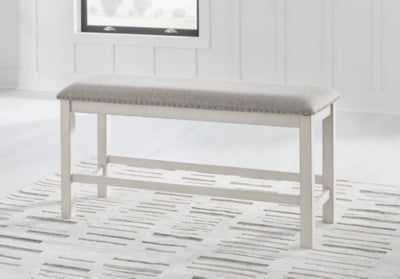 Robbinsdale Counter Height Dining Table, 4 Barstools and Bench
