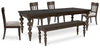 Mesa de comedor Veramond, 4 sillas y banco