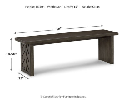 Banco de comedor Arkenton de 58"