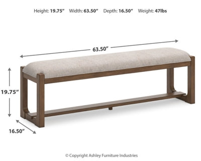 Banco de comedor Cabalynn de 63"