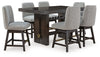 Burkhaus Counter Height Dining Table and 6 Barstools