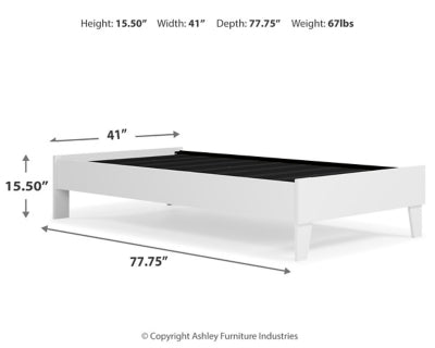 Cama doble con plataforma Piperton