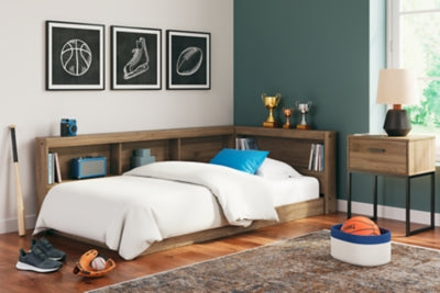 Cama con librería y almacenamiento Deanlow Twin