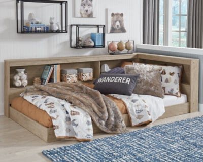 Cama con librería y almacenamiento Oliah Twin