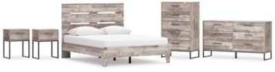 Neilsville Queen Platform Bed, Dresser, Chest and 2 Nightstands