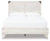 Cama de plataforma con paneles cruzados Shawburn Queen