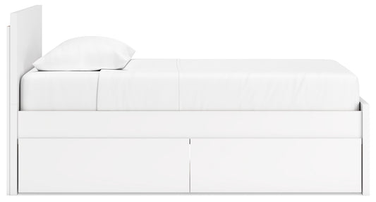 Onita Twin Panel Platform Bed with 1 Side Storage