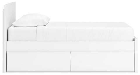 Onita Twin Panel Platform Bed with 1 Side Storage