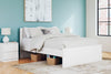 Cama Queen con plataforma y paneles Onita